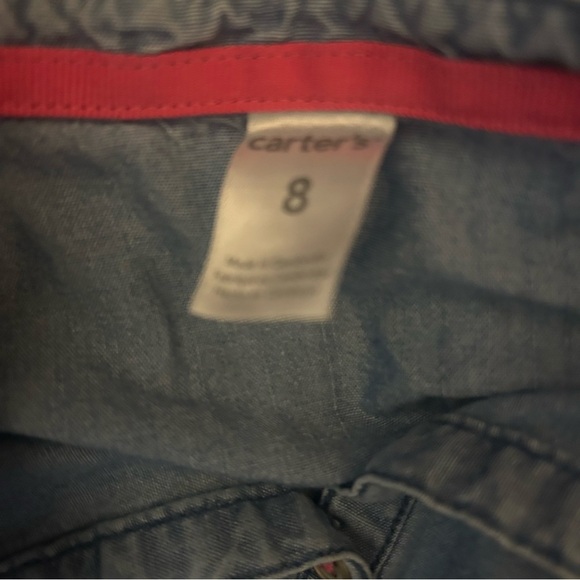 Carter's Light Blue Chambray Tunic Shirt size 8 - Picture 6 of 10